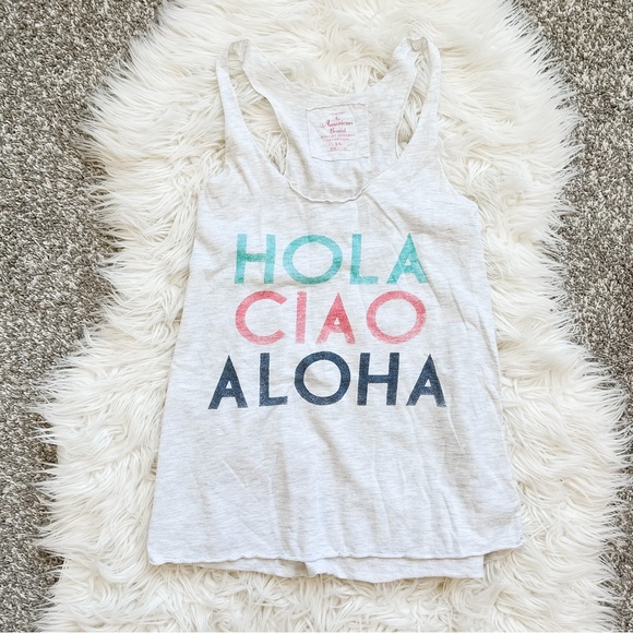 I Love H. 8t | Hola Ciao Aloha Racerback Tank - Picture 5 of 5